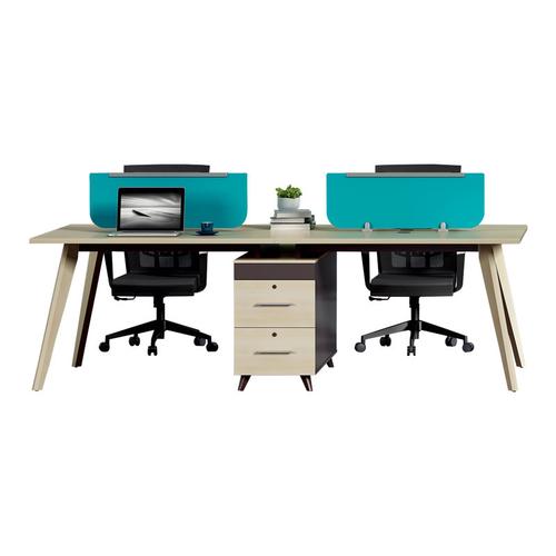 现代简约职员卡座办公桌椅双人四人位办公工位办公家具人造板式组合
